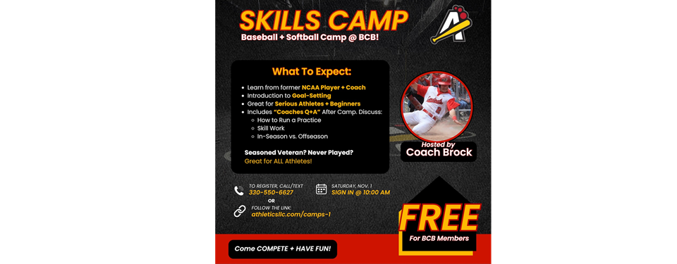 Free Skills Camp for BCB Members